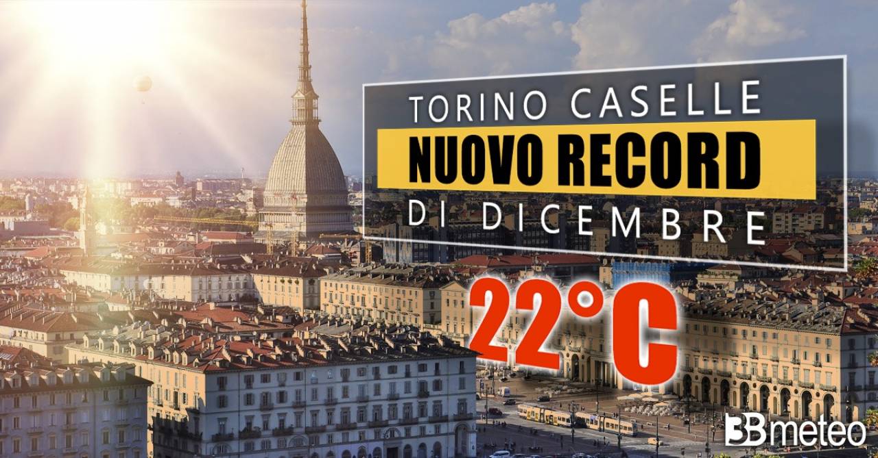 Torino 22°C, record per dicembre