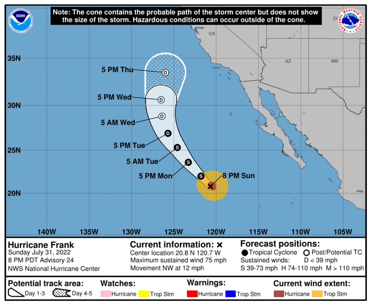 Uragano Frank - credit NHC-NOAA