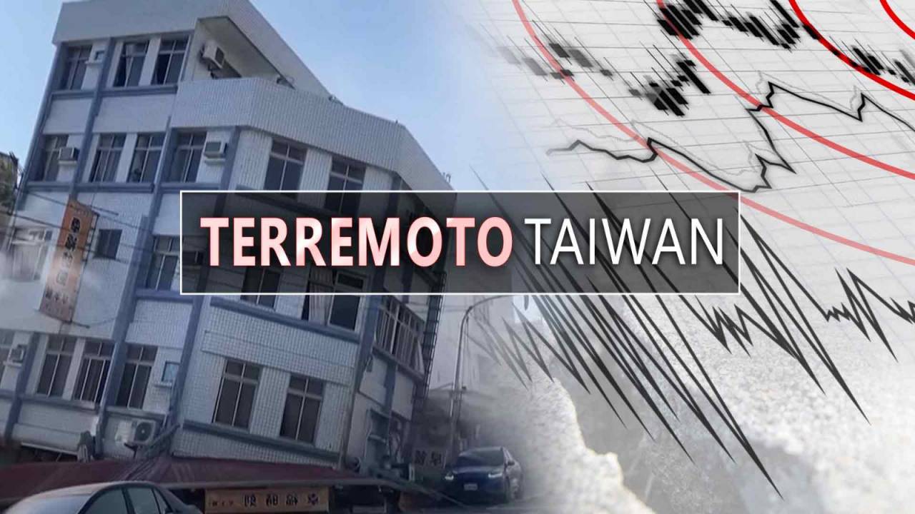 En våldsam jordbävning drabbar Taiwan