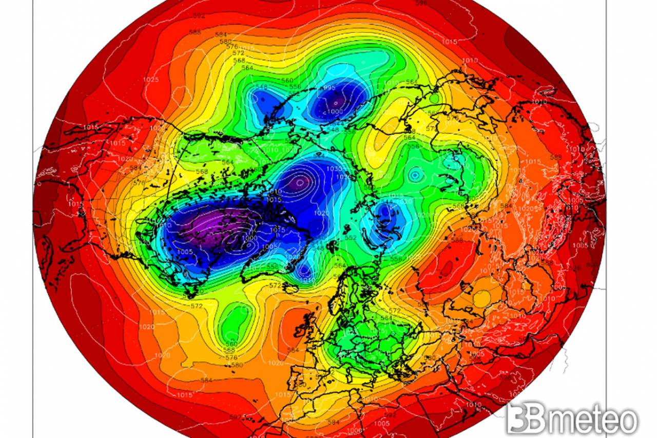 Europe weather.  Late in the cold, the polar vortex is affected by the stratiform trend of March «3B Meteo