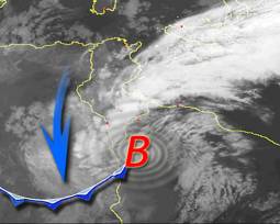 Intenso ciclone in formazione sul cuore del deserto algerino!