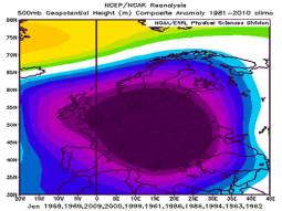anomalie di geopotenziale a 500 hPa a Gennaio partendo da un anni con mesi di dicembre simili a questo