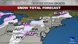 Neve prevista da The Weather Channel