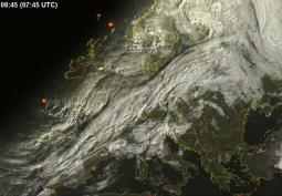 L'Europa questa mattina vista dal satellite