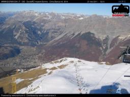 Webcam da Bormio 3000: pochissima la neve presente