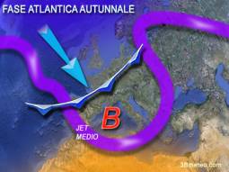 Atlantico dominante, piogge come in autunno