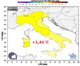 Anomalia di Giugno 2014 in Italia (fonte Isac-Cnr)