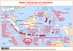 Localizzazione dei vulcani Indonesiani
