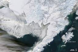 Lo Stretto di Bering visto dal satellite