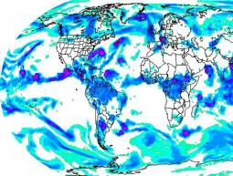 Esempio di mappa delle precipitazioni previste a livello globale