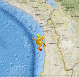 Sciame sismico in Cile