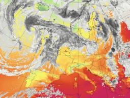Situazione attuale in Europa, vista dal satellite cromatico