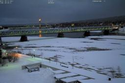 Neve in Lapponia, qui siamo a Sillat Bridge, alle porte di Rovaniemi