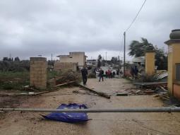 I danni nella zona di Casarano-Taurisiano. Foto via Facebook di Valerio Valerio 