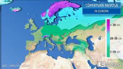 Europa, vaste porzioni del Continente innevate, da molti giorni sotto il freddo artico. La situazione