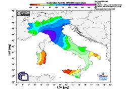 Le anomalie pluviometriche di Luglio secondo i dati ISAC-CNR
