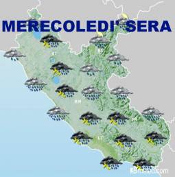 Le previsioni per il Lazio per Mercoled&igrave;