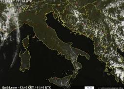 le ultime immagini sat mostrnao un Italia priva di nubi significative
