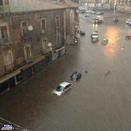 maltempo a Catania per forti temporali