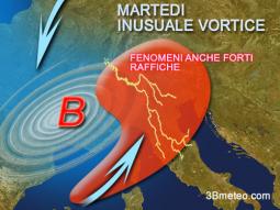 martedì eccolo in azione sull'Italia: nuova ondata di maltempo
