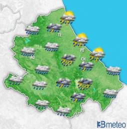 Meteo Abruzzo forte maltempo temperature in calo Venerdì