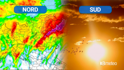 Meteo: Italia spaccata tra forti temporali e nubifragi al Nord e caldo africano al Sud