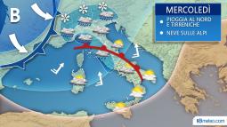 Meteo Italia: la situazione prevista mercoledì