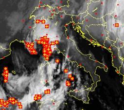 Satellite infrarosso sull'Italia