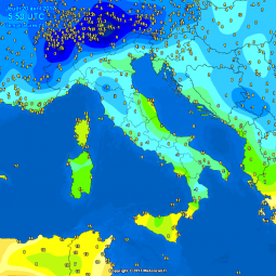 Temperature alle 730 in Italia