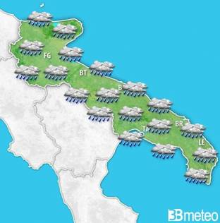 Meteo Puglia. Torna la pioggia nel weekend con venti di Scirocco, le previsioni