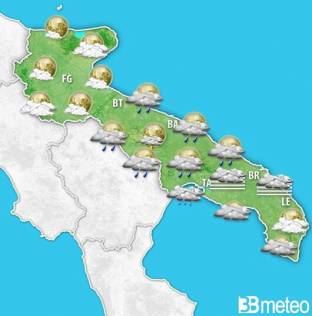 Meteo Puglia. Inizialmente soleggiato e caldo, instabilit&amp;agrave; in aumento dal Primo Maggio e temperature in calo