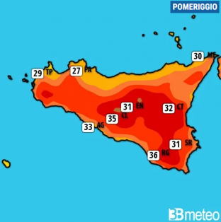 Meteo Sicilia. Caldo africano e tempo in prevalenza soleggiato per gran parte della settimana