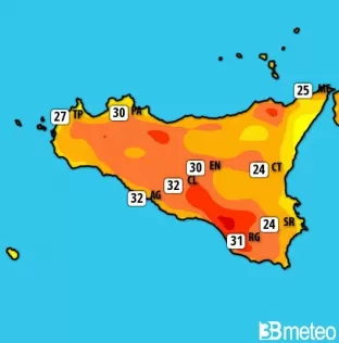 Meteo Sicilia: caldo estivo in arrivo, tanto sole e punte massime fino a 30&amp;deg;C