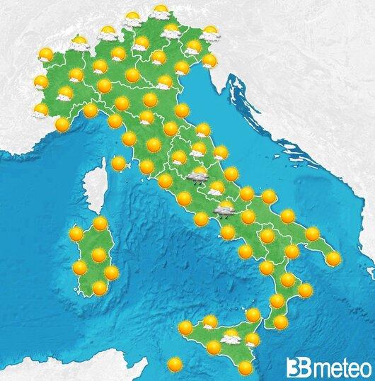 Il tempo previsto per la giornata di dopodomani