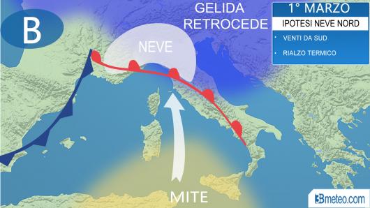 1° Marzo, ipotesi neve al Nord