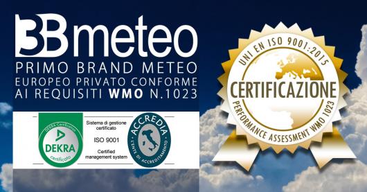 3Bmeteo: primo brand meteo privato certificato 