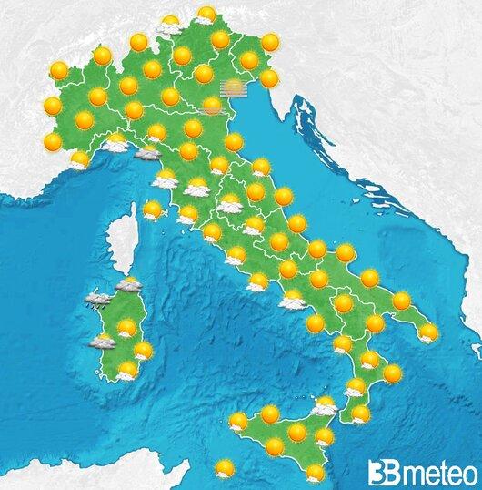 Il tempo previsto per la giornata di dopodomani