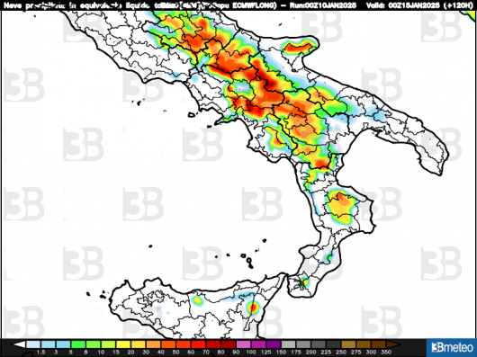 Accumuli previsti dal modello LAM by 3bmeteo