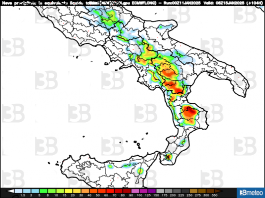 accumuli previsti dal modello Lam by 3bmeteo