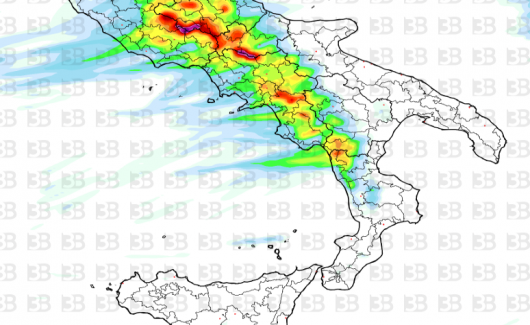 Accumuli totali previsti al Sud