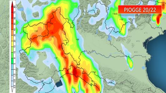 Accumuli triorari tra tardo pomeriggio e sera