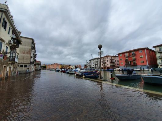 Acqua alta anche a Chioggia, foto di Riccardo Ravagnan