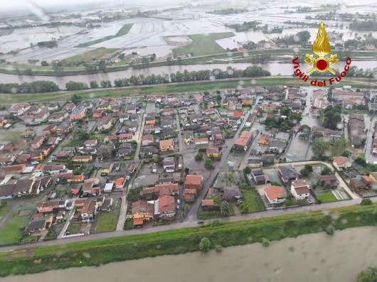 Allagamenti a Cavarzere (Immagine dei Vigili del Fuoco)