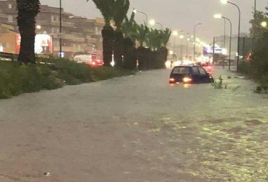 Allagamenti a Gela nella notte (Fonte immagine: Stefano Di Caro - weathersicily)