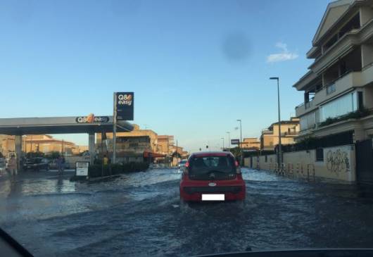 Allagamenti Torvaianica, fonte: ilcorrieredellacitta.com 