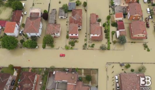 Alluvione a Villafranca di Forlì