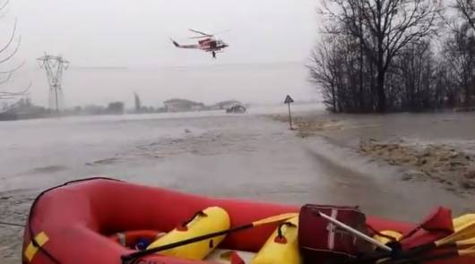 Alluvione del Reno: i soccorsi dei Vigili del Fuoco
