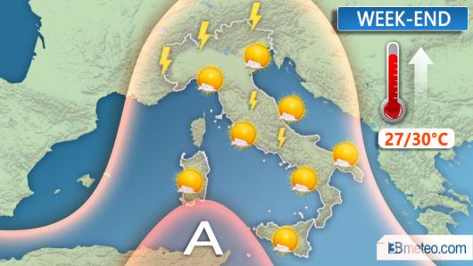 Alta pressione e clima estivo per il week-end