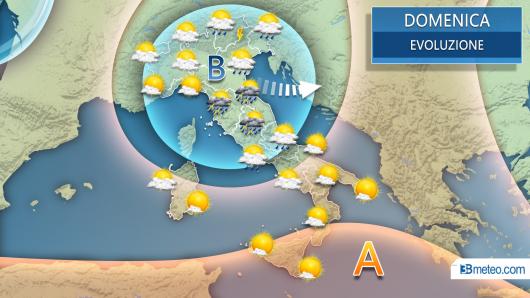 Ancora instabilità nella giornata di domenica