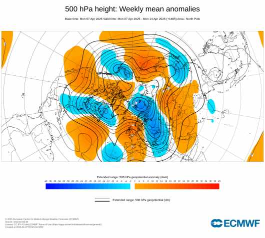 andamento a 500 hPa